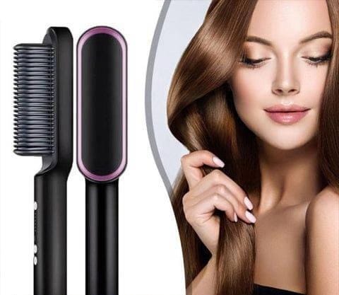 Heat Control Straightener Brush